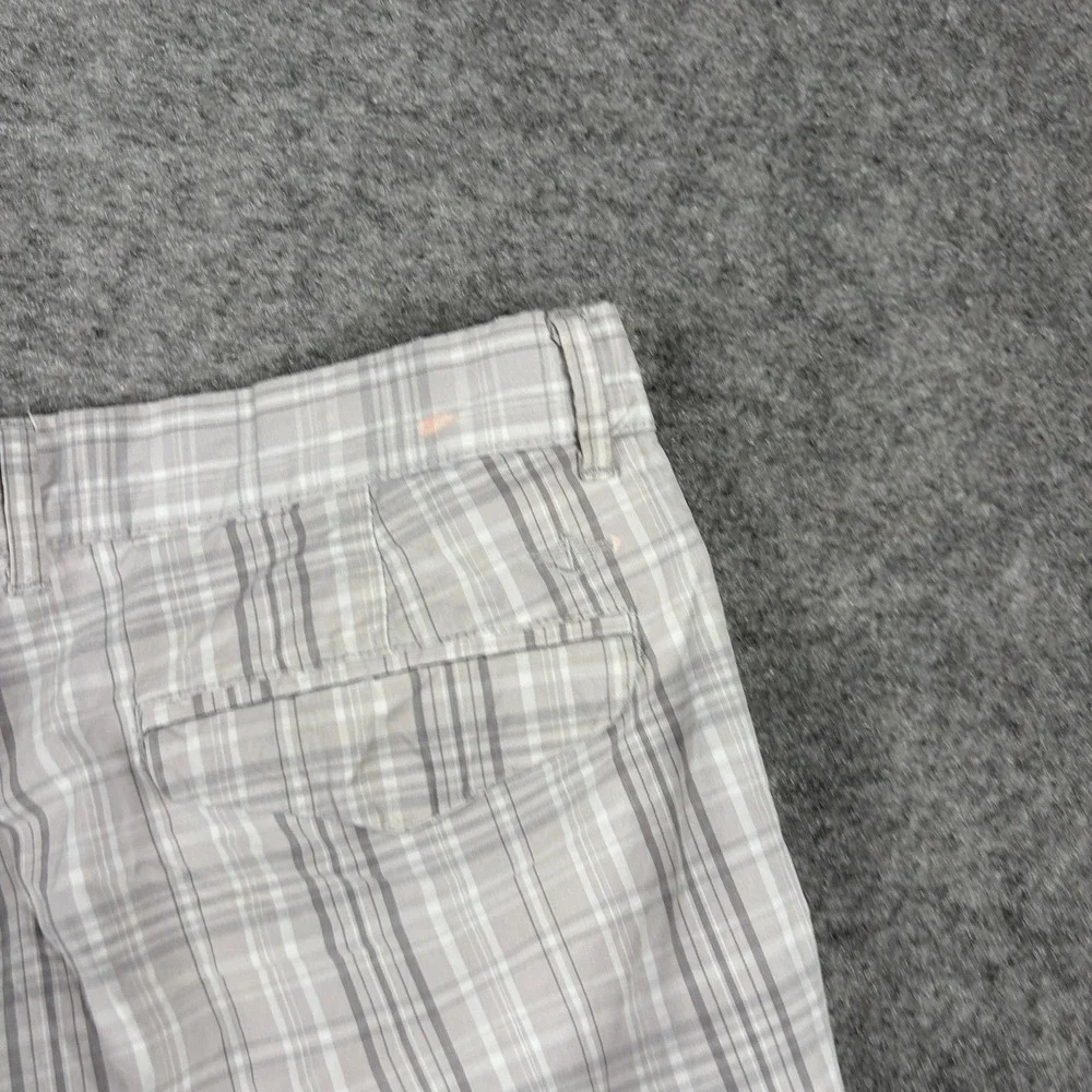 Y2K Dockers Shorts Mens 34 Gray Plaid Cotton Classic Fit Casual Summer Chino 00s